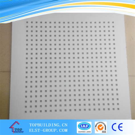 China 1200 2400 12mm Acoustic Gypsum Board Perforated Gypsum Board China Perforated Gypsum