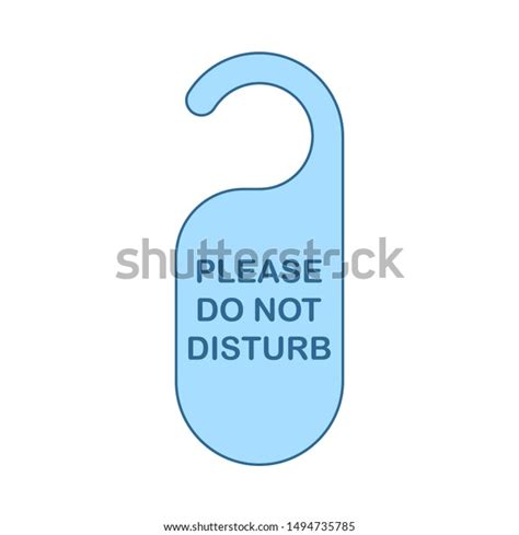 Dont Disturb Tag Icon Thin Line Stock Vector Royalty Free 1494735785