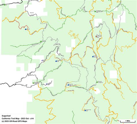 Sequoia Nf Western Divide California Trail Map