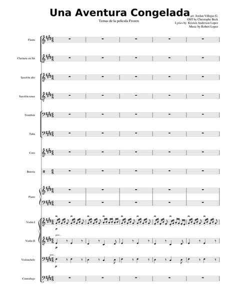 Frozen Themes Sheet Music For Piano Trombone Tuba Vocals And More Instruments Mixed Ensemble