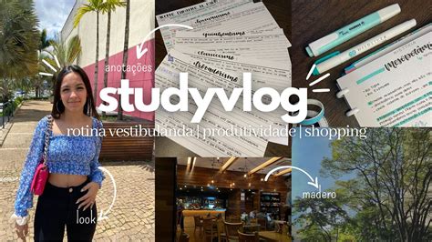 STUDYVLOG Rotina De Uma Vestibulanda Produtividade Nos Estudos