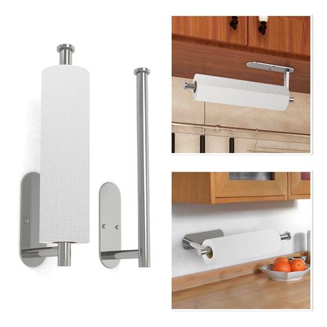 Paper Towel Holder Pkpower Silver Paper Towel Rack Wall Mount Brushed