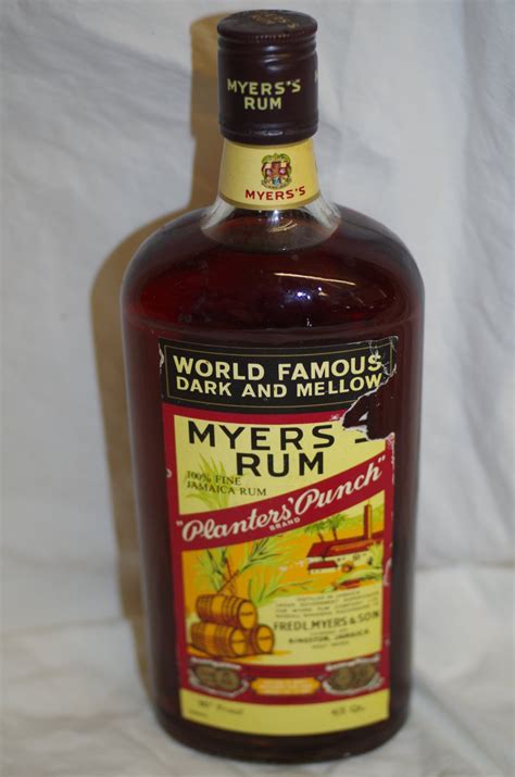 MYERS RUM Planters Punch Bottle World Famous Dark by blondieboom