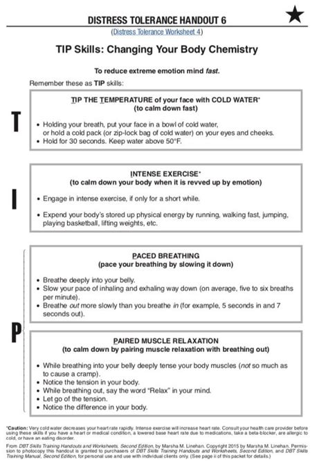 Tipp Dbt Worksheet Dbt Worksheets