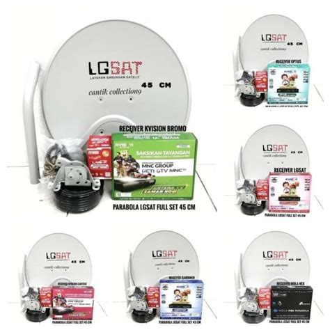 Promo Parabola Mini Cm Lgsat Abu Full Set Lengkap Paket Receiver