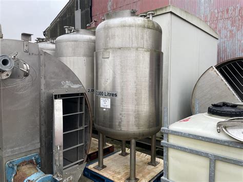 2 000 Litre Jacketed Stainless Storage Tanks Whitby Tanks