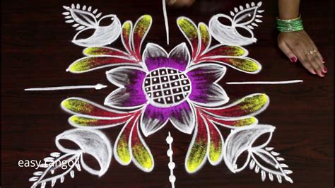 Latest Colour Deepam Muggulu Designs For Diwali 2018 Easy And Simple