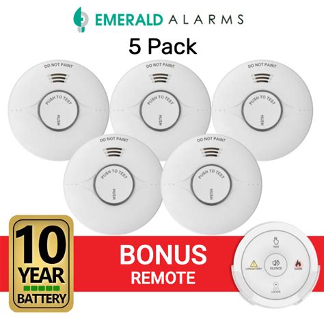 Emerald Planet Wireless Interconnected Photoelectric Smoke Alarm With