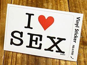 Amazon ステッカー アイラブ I LOVE SEX セックス SC IL011 GEN ステッカーデカール 車バイク