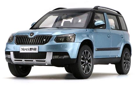 118 White Blue Brown Gray Diecast Skoda Yeti Model Nb1t819