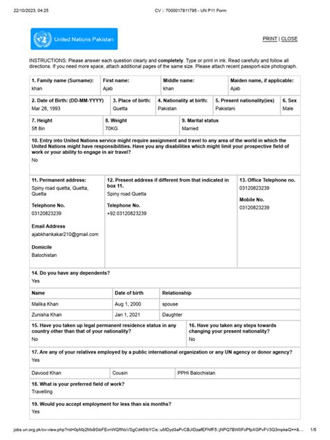 Cv 7000017811795 Un P11 Form Pdf