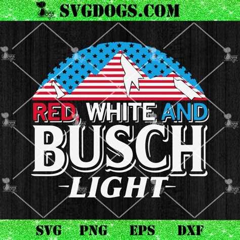 Red White And Busch Light Svg