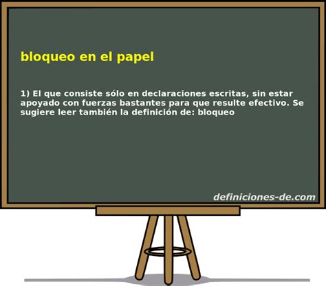 Significado De Bloqueo En El Papel