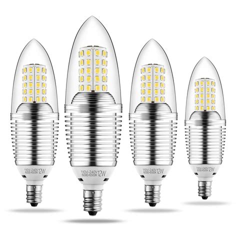 HzSane E12 LED Candle Bulbs 12W 100W Incandescent Bulbs Equivalent