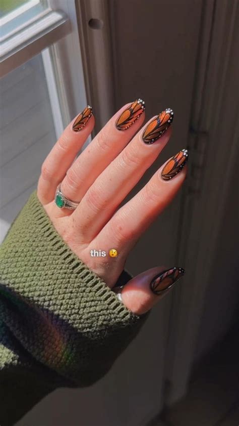 Butterfly Wing Nails By Thegraytergood The Perfect Fall Nails You