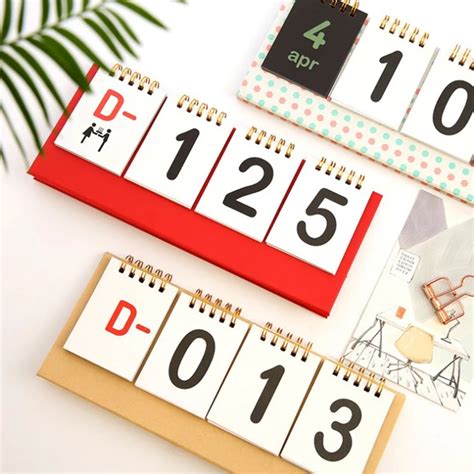 Perpetual Calendar Mini Table Calendars Creative 2 in 1 Countdown ...