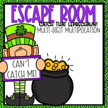 St Patrick S Day Escape Room Multi Digit Multiplication By Createdbymarloj