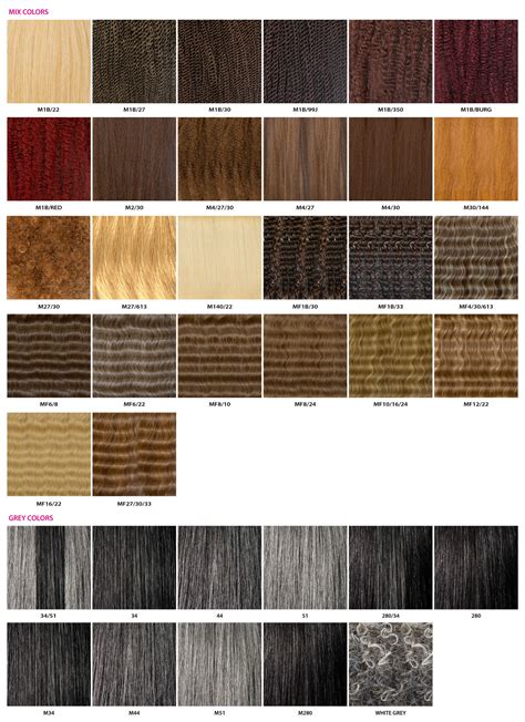 HAIR COLOR CHART - Janetcollection.com