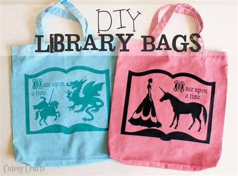 Diy Library Bags Cutesy Crafts