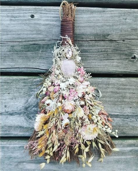 Witch Broom Floral Broom Altar Broom Witch Besom Floral Etsy