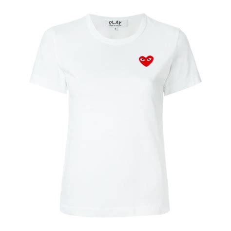 Play Comme Des Garcons プレイコムデギャルソン レディース レッドハート ワンポイント Tシャツ 829 Class