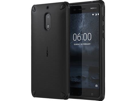 NOKIA Rugged Impact Case CC 501 For Nokia 6 Pitch Black Backcover