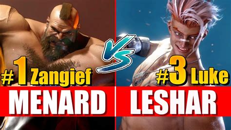 SF6 MenaRD Zangief Vs LeShar Luke Street Fighter 6 YouTube