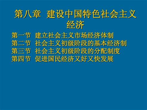 08第八章 建设中国特色社会主义经济word文档在线阅读与下载无忧文档