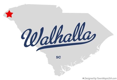 Map of Walhalla, SC, South Carolina