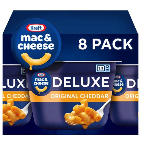 Kraft Deluxe Original Macaroni And Cheese Easy Microwavable Dinner 8 Ct Box 2 39 Oz Cups