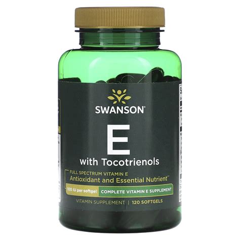 Swanson Full Spectrum Vitamin E With Tocotrienols Iu Softgels