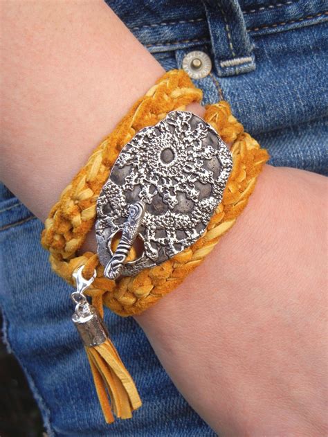 Boho Jewelry Bohemian Leather Wrap Bracelet Hippie Jewelry Etsy