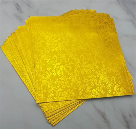 100 Gold Origami Paper Sheets Paper Pack 500 1000 Origami Paper 6x6 ...