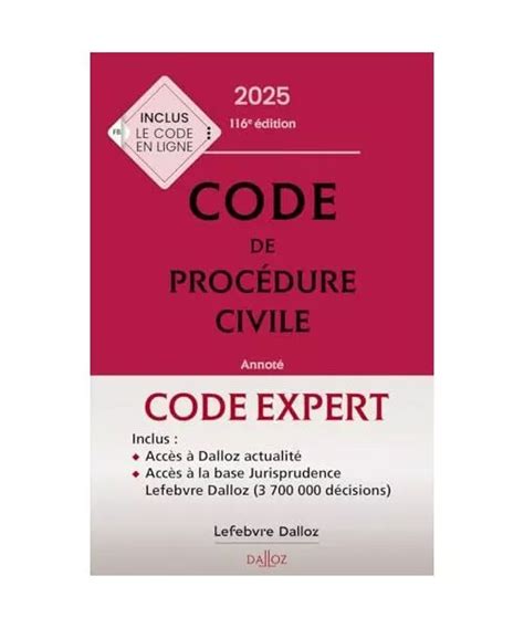 Code Dalloz Expert Code De Proc Dure Civile E D Annot Eur