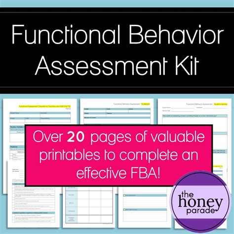 Functional Behavior Assessment Kit Printable And Digital Forms For An