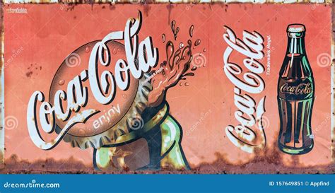 Grunge Rusty Retro Vintage Coca Cola Advertising Metal Board Sign