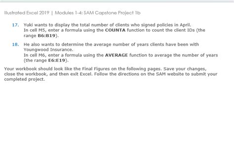 Solved Illustrated Excel 2019 ﻿modules 1 4 Sam Capstone