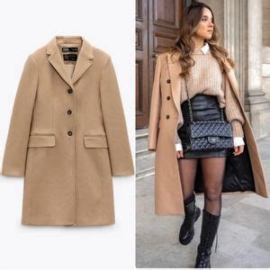 Zara Jackets Coats Zara Manteco Wool Blend Coat Poshmark