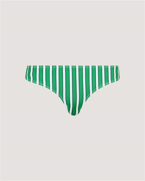 Tilda Bikini Classic Pant In Emeraldwhite SABA