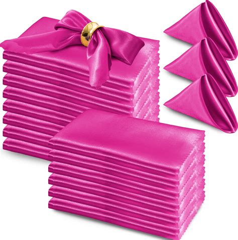 Horbaunal 100 Pack Satin Napkins 17 X 17 Square Dinner