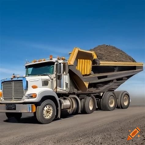 Aggregate Truck On A Construction Site