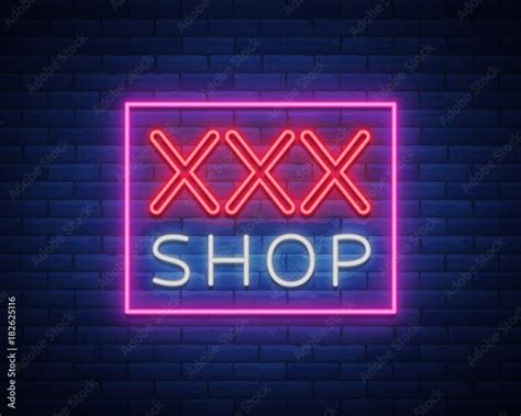 Sex Pattern Logo Sexy Xxx Concept For Adults In Neon Style Neon Sign Design Element Storage