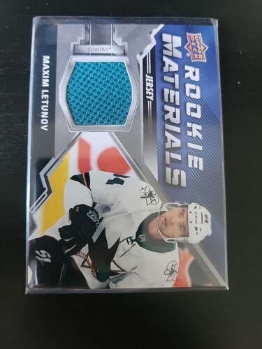 2020 21 Upper Deck Series 2 Rookie Materials Maxim Letunov San Jose