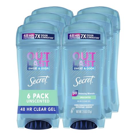 Secret Antiperspirant Deodorant For Women Unscented Clear Gel