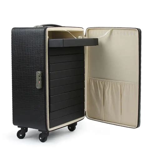 New Pu Leather Trolley Jewellery Box Special Suitcase For Business