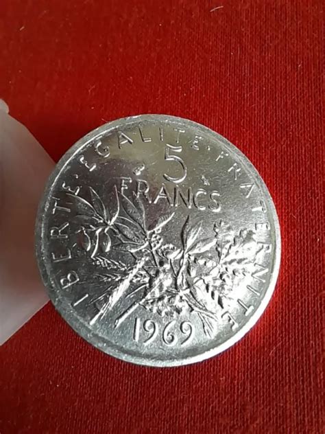 PIÈCE DE 5 Francs Semeuse én Argent Année 1969 EUR 13 00 PicClick FR