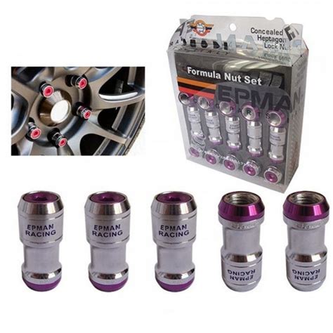 20PCS Mags Racing Wheel Nuts M12 X 1 25mm Purple Avcon Group Racing