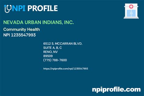 Nevada Urban Indians Inc Npi 1235547993 Cliniccenter In Reno Nv