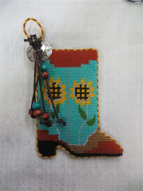 Cowboy Boot Ornament By Patty M Needlepoint Christmas Needlepoint