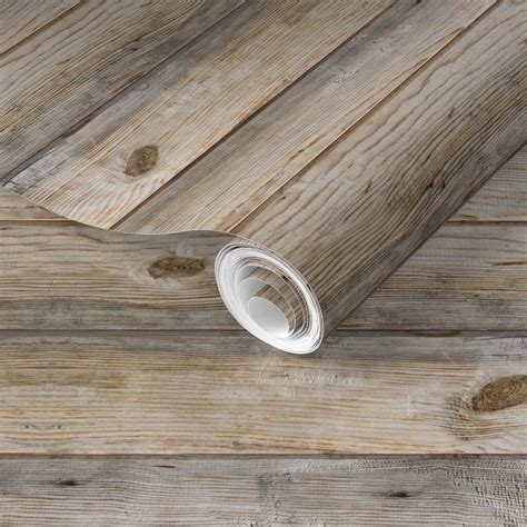 shiplap wallpaper reclaimed plank  willowlanetextiles etsy